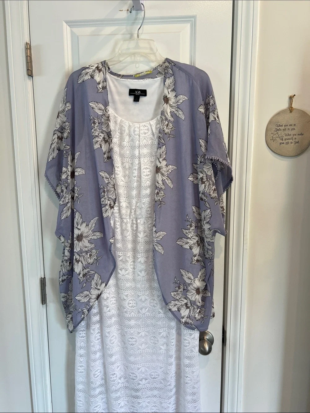 Gianni Bini XS Cornflower Floral Print Birdie Kimono Cover Up Wildflower - Picture 7 of 7